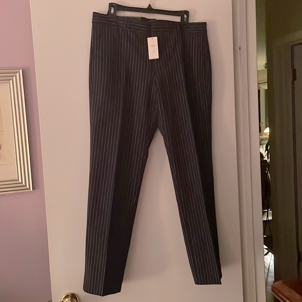 Women's Navy Banana Republic Pinstripe Pants RYAN